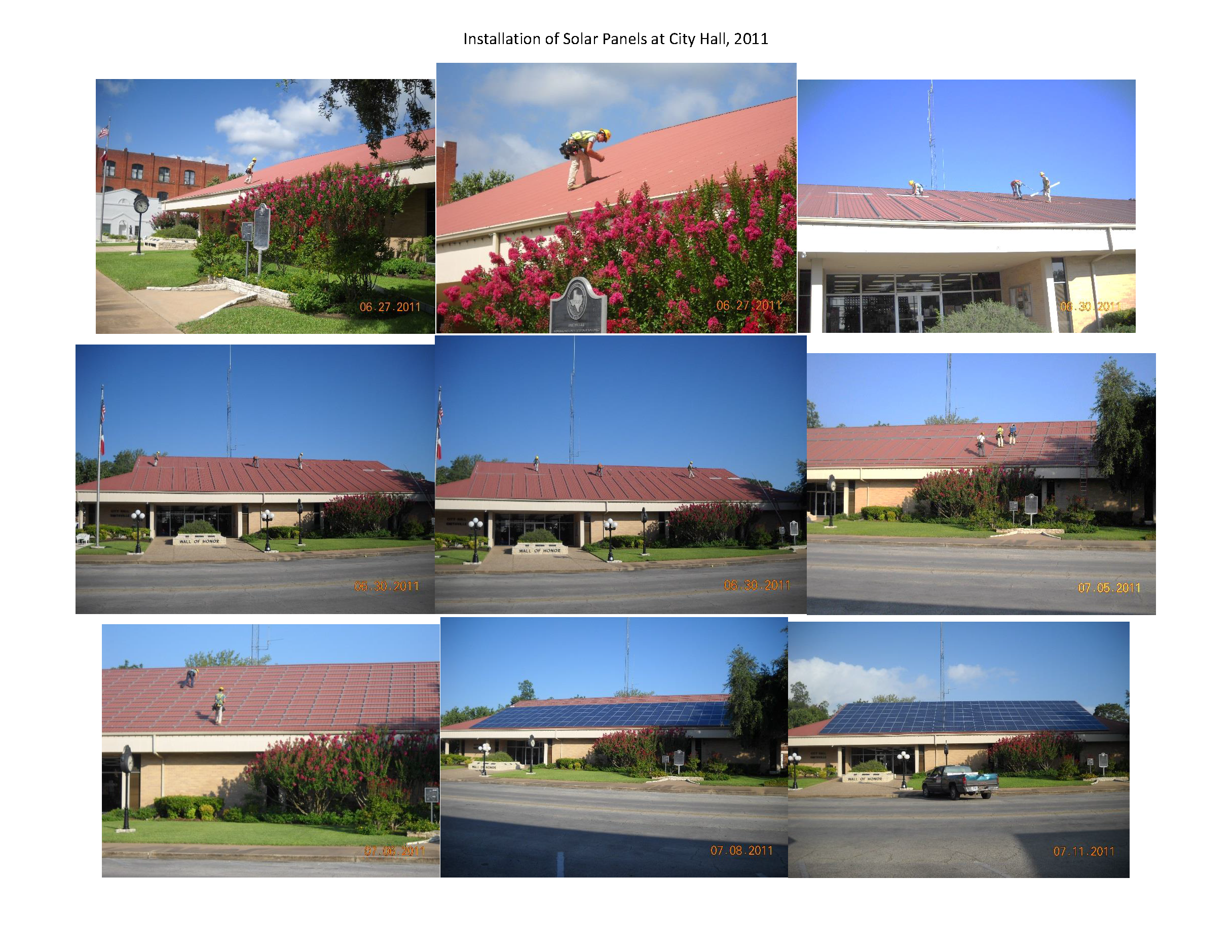 Installation of Solar Panels at City Hall